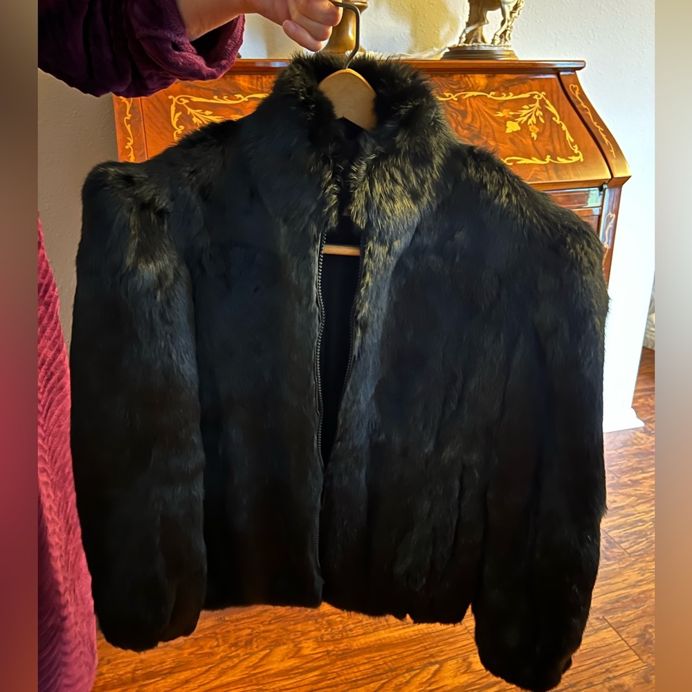 Genuine rabbit fur. Children’s coat. Great condition